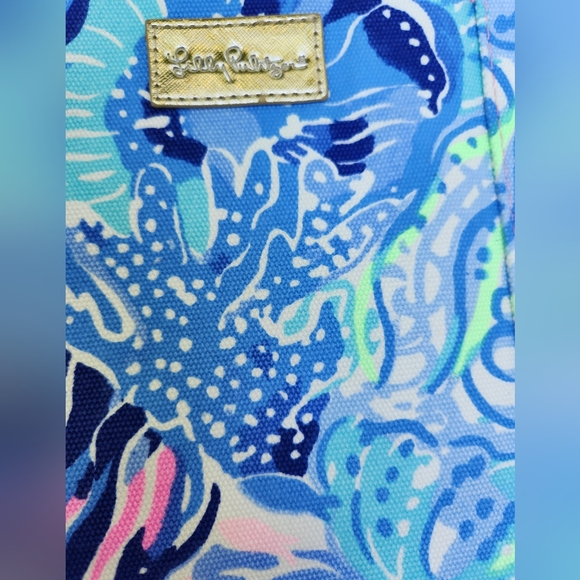 NWT Lily Pulitzer Removable Cooler Insert Tote in Saltwater Blue Shade Seekers - Picture 4 of 9